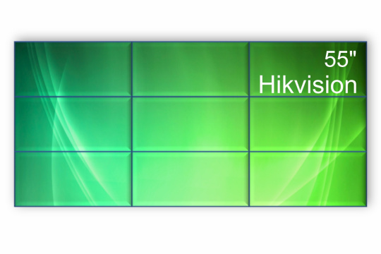  Фото видеостена 3x3 hikvision 55" ds-d2055lr-g - фото 1