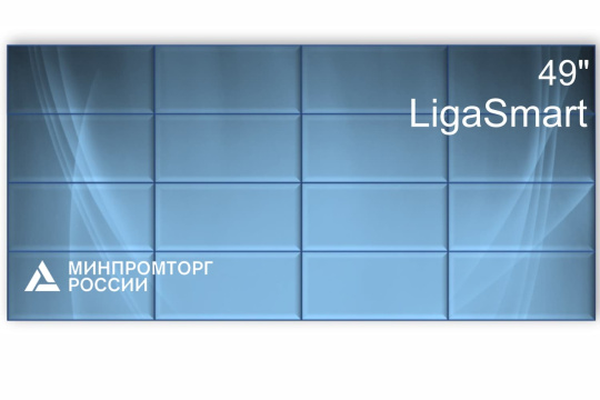 Изображение Видеостена 4x4 шов 0.88 LigaSmart 49" V 49.44